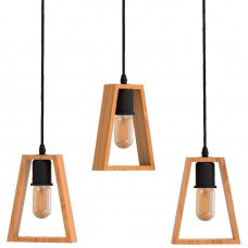 Φωτιστικό Κρεμαστό 3xE27 230V Ξύλινο 955RONNY3